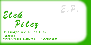 elek pilcz business card